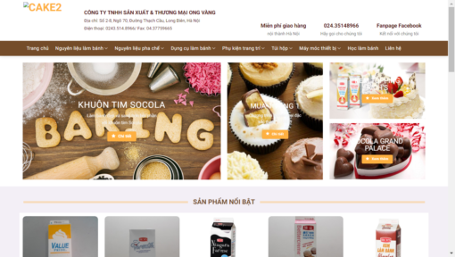 Website bán bánh cake 2