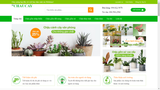 Website doanh nghiệp bán chậu cây