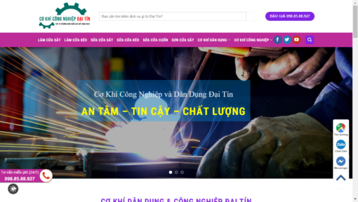 Website dịch vụ sửa cửa sắt MS1