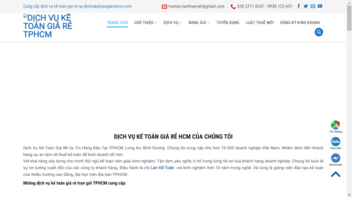 Website dịch vụ kế toán 2024