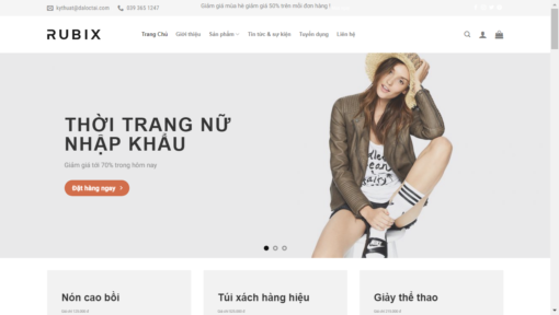 Website bán thời trang Rubix 2024