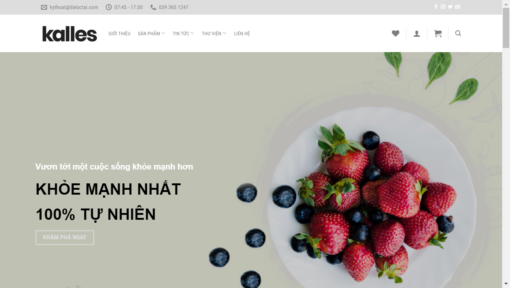 Website bán trái cây hữu cơ