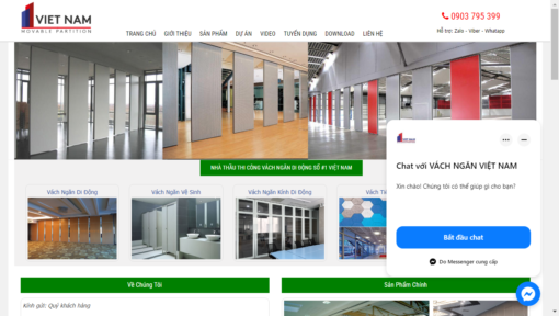 Website Nội Thất Vách Ngăn Việt Nam